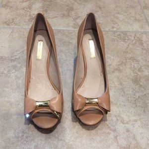 Louise et Cie Nude Open Toe Heels